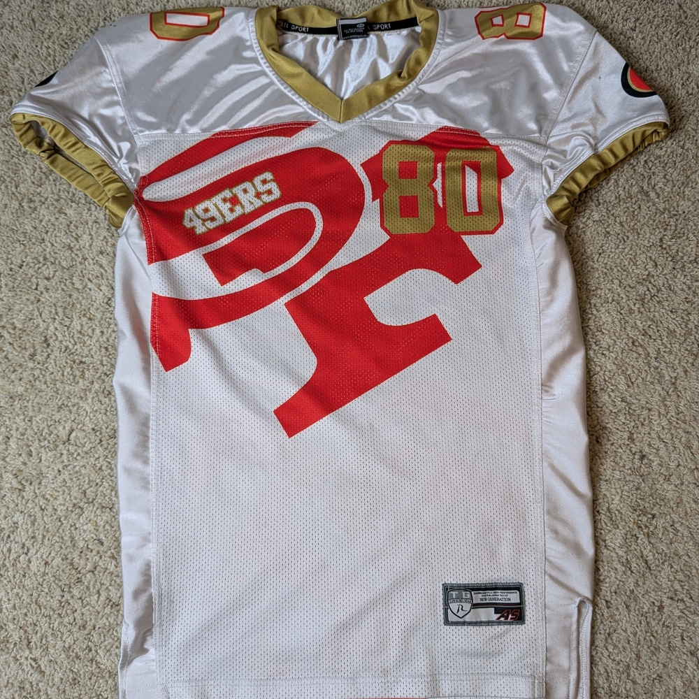 Nike 49ers White and Red Jersey